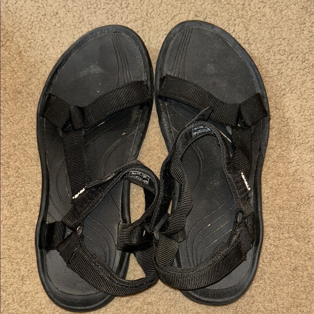 Teva Men's Black Sandals with Adjustable Straps